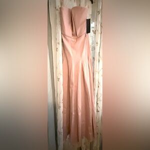 Strapless dust Pink Evening Gown